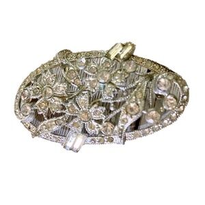 Vintage Victorian style rhinestone brooch